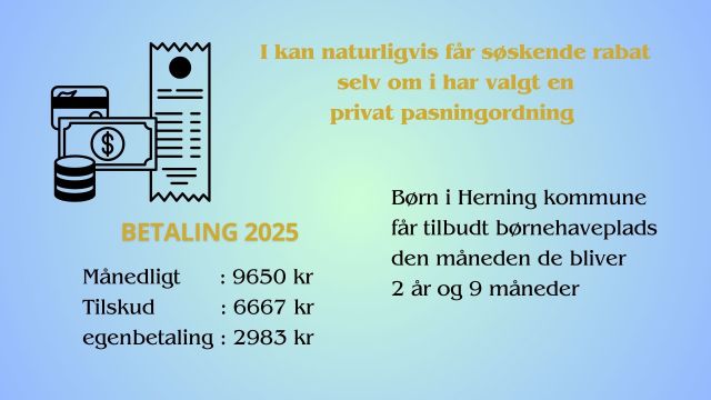Priser kålormen privat pasningsordning  Teglgårdvej 34, 7451 Sunds 2024